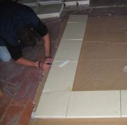 Montaggio della stufa in maiolica 3