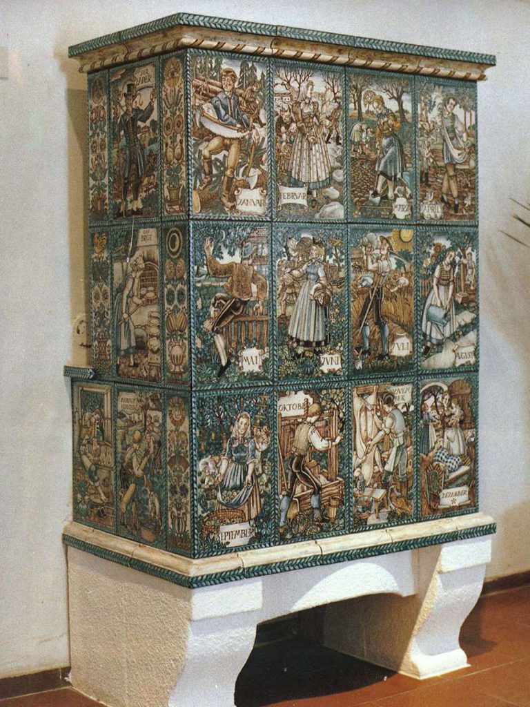 Parete NGR stufa in maiolica vecchia maniera 001