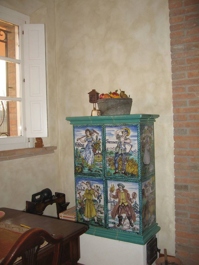 Parete NGR stufa in maiolica vecchia maniera 003